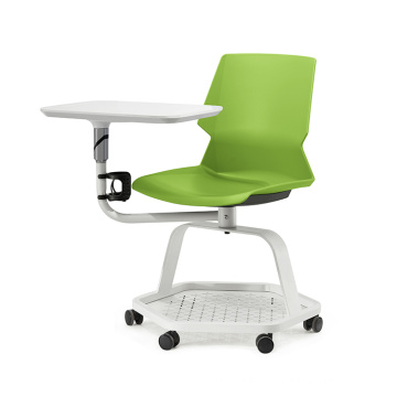 New Style Colorful Plastic Stuff Office Training Chair With Table